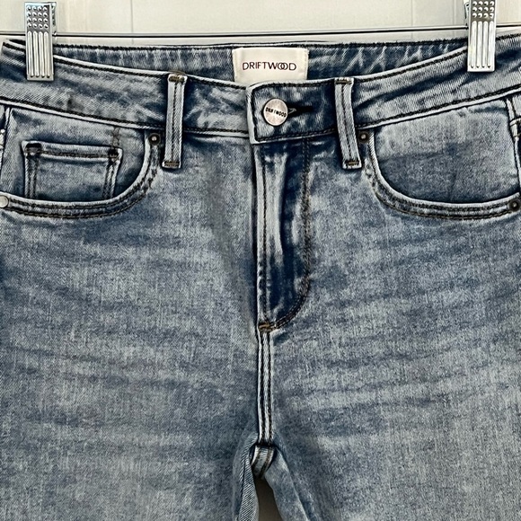 Driftwood Jackie High Rise Skinny Jeans Floral Embroidered Y2K 90’s Size 24 - Picture 5 of 15